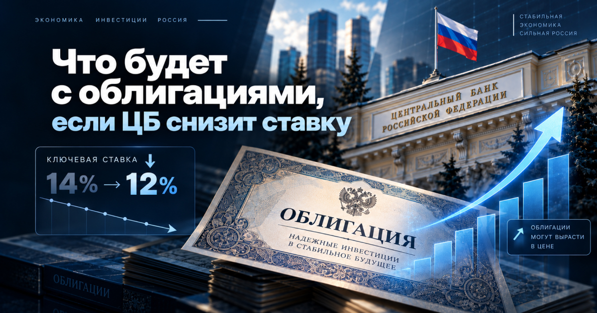 Снижение процентной ставки и рост цены облигаций